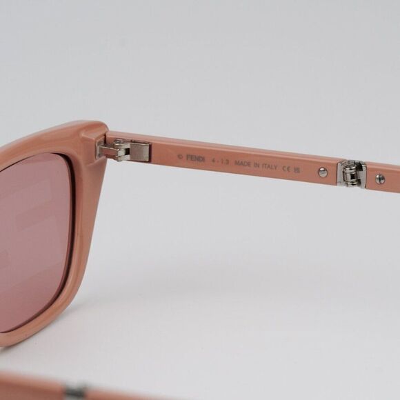 NEW Fendi FE40089I 72U FOLDING Pink Mirror Pattern Women Cat Eye Sunglasses